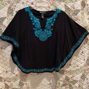 Inc small poncho top with sleeves